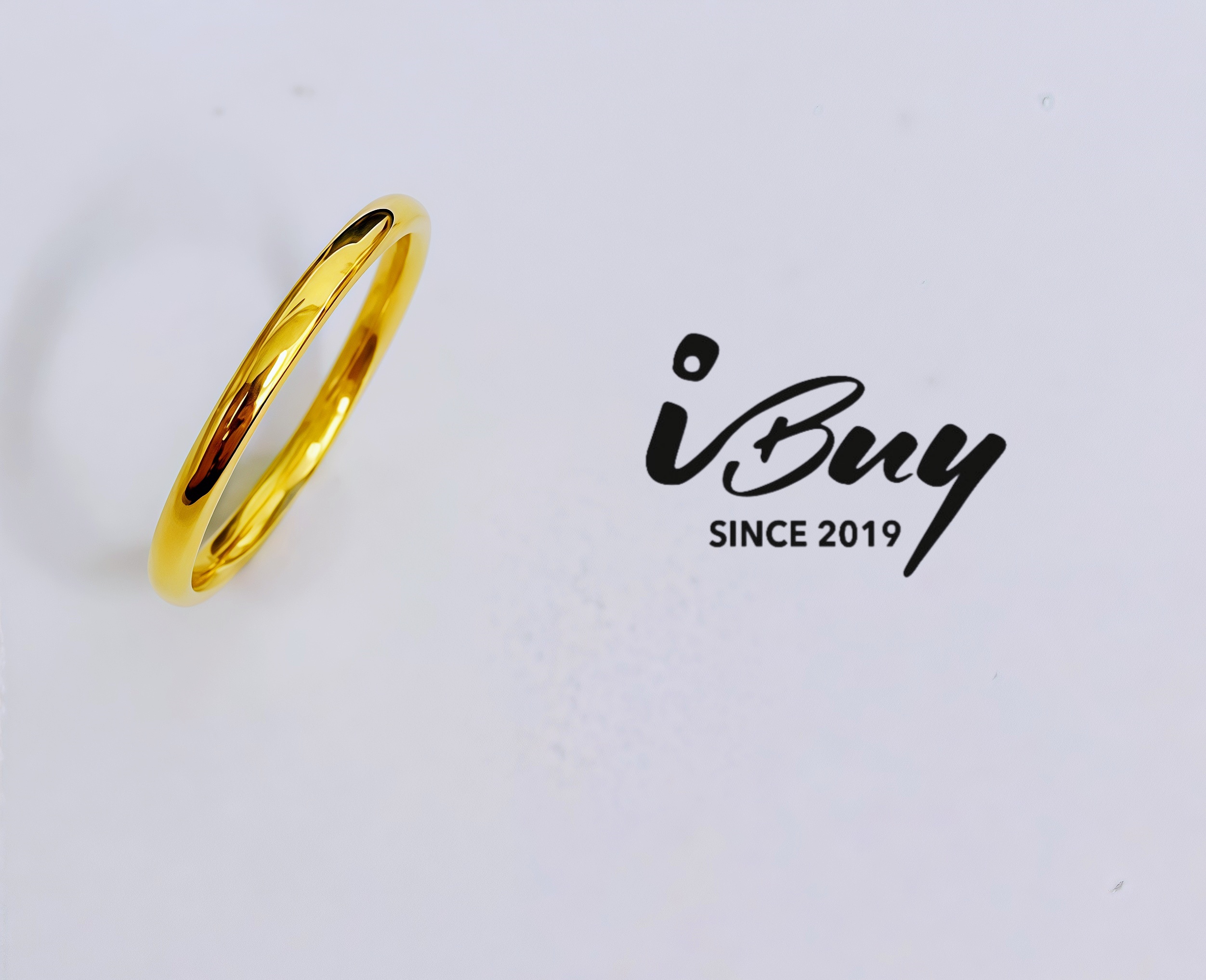 916 GOLD COMFORT PLAIN RING 999 金 简约素圈戒指