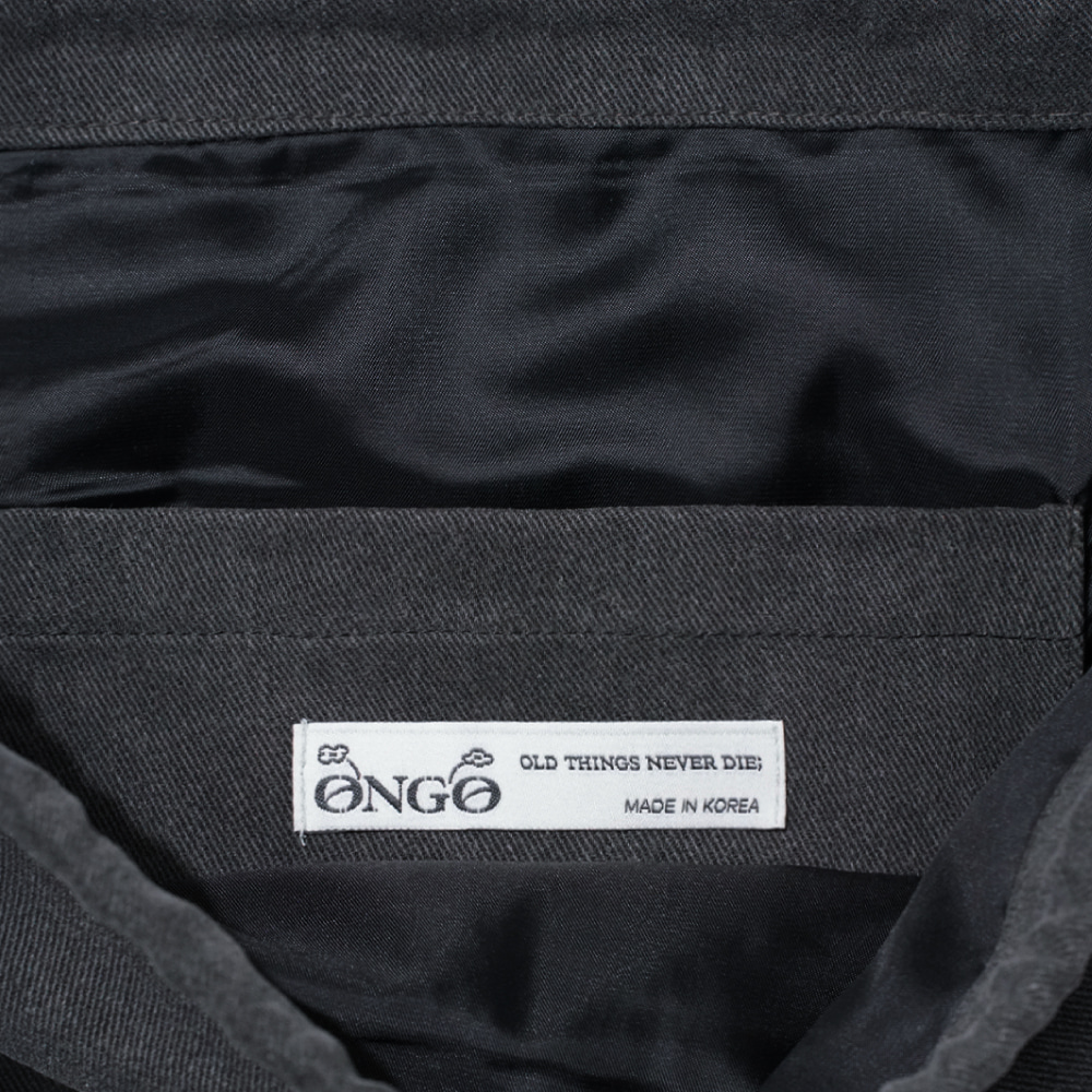 Flower Knot Ruffle Bag_Charcoal 