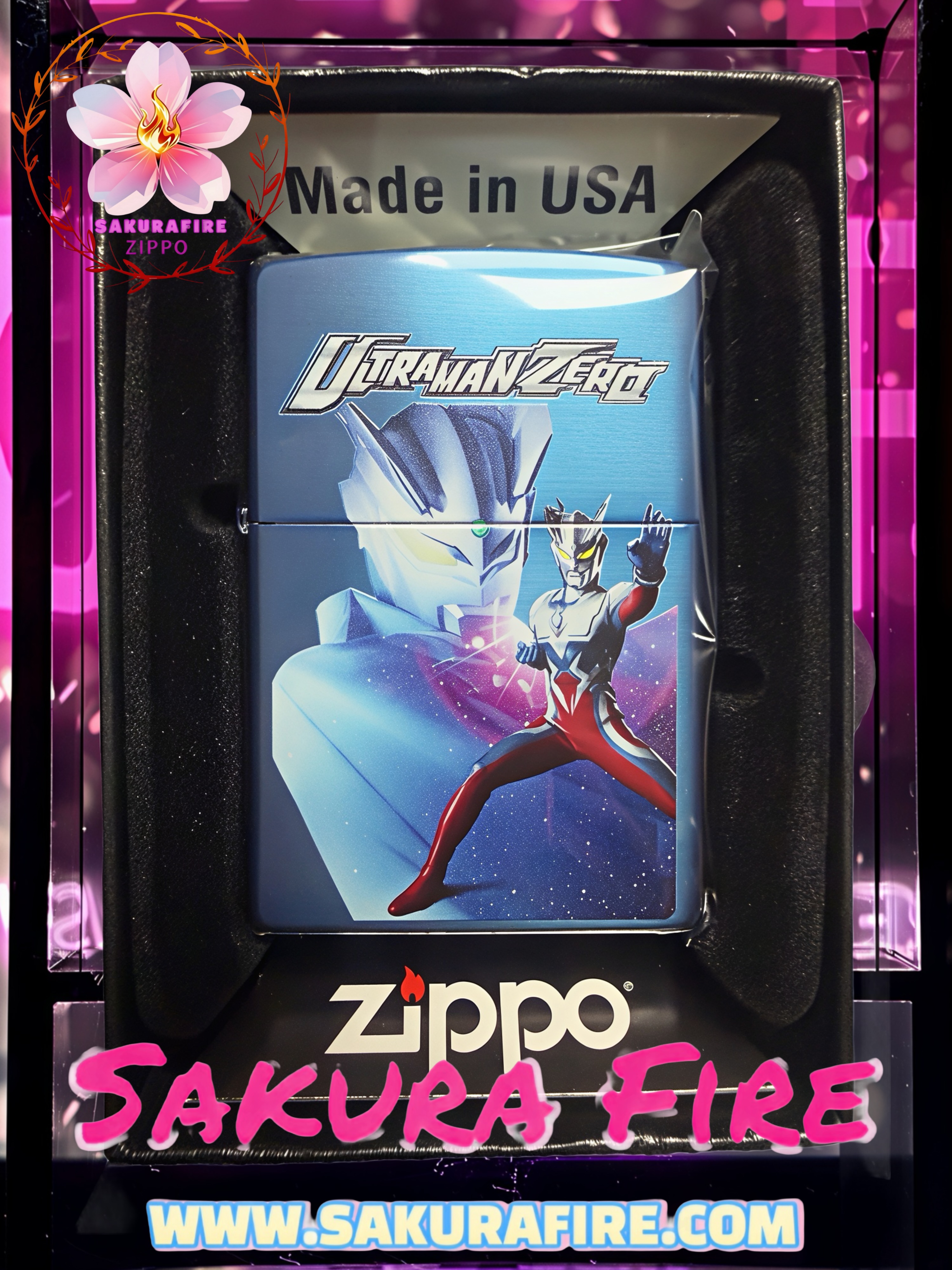 🔥Zippo🔥2025年 港版 《超人/Ultraman/奧特曼》系列 Ultraman ZERO/超人塞羅/塞羅奧特曼 15週年紀念收藏版 兩面蝕刻 雕刻加熱轉印 藍鈦塗層打火機