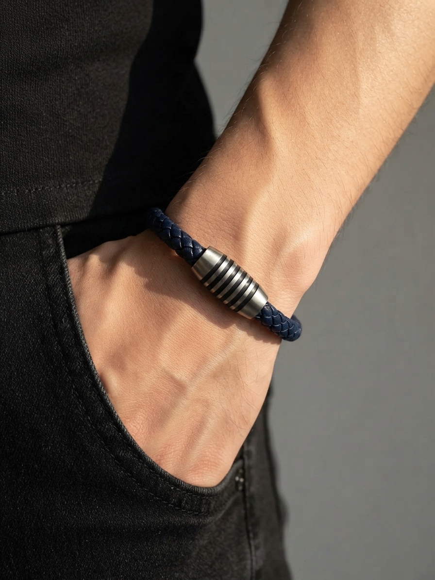 Boccia Titanium 0347-10 Bracelet 鈦金屬 / 真皮手鏈