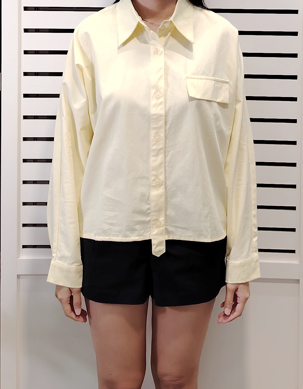 H03182 Collar Long Sleeve Shirt 