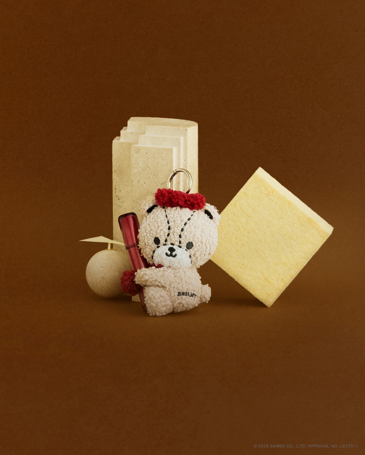 日本預訂📍日本HELLO KITTY × BRILMY系列 - 攬攬唇膏公仔吊飾 2026年10月中下旬出貨