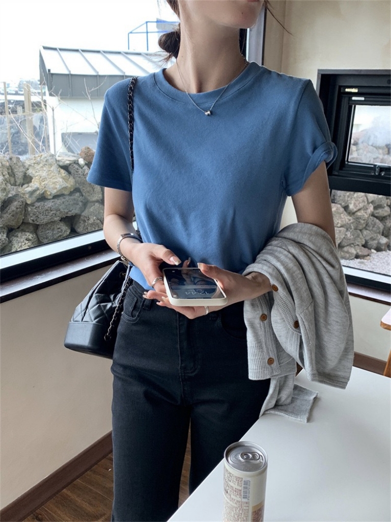 Cloudy Puff Round Neck Tee 云朵泡泡纯色圆领磨毛Tee (11 Colours)