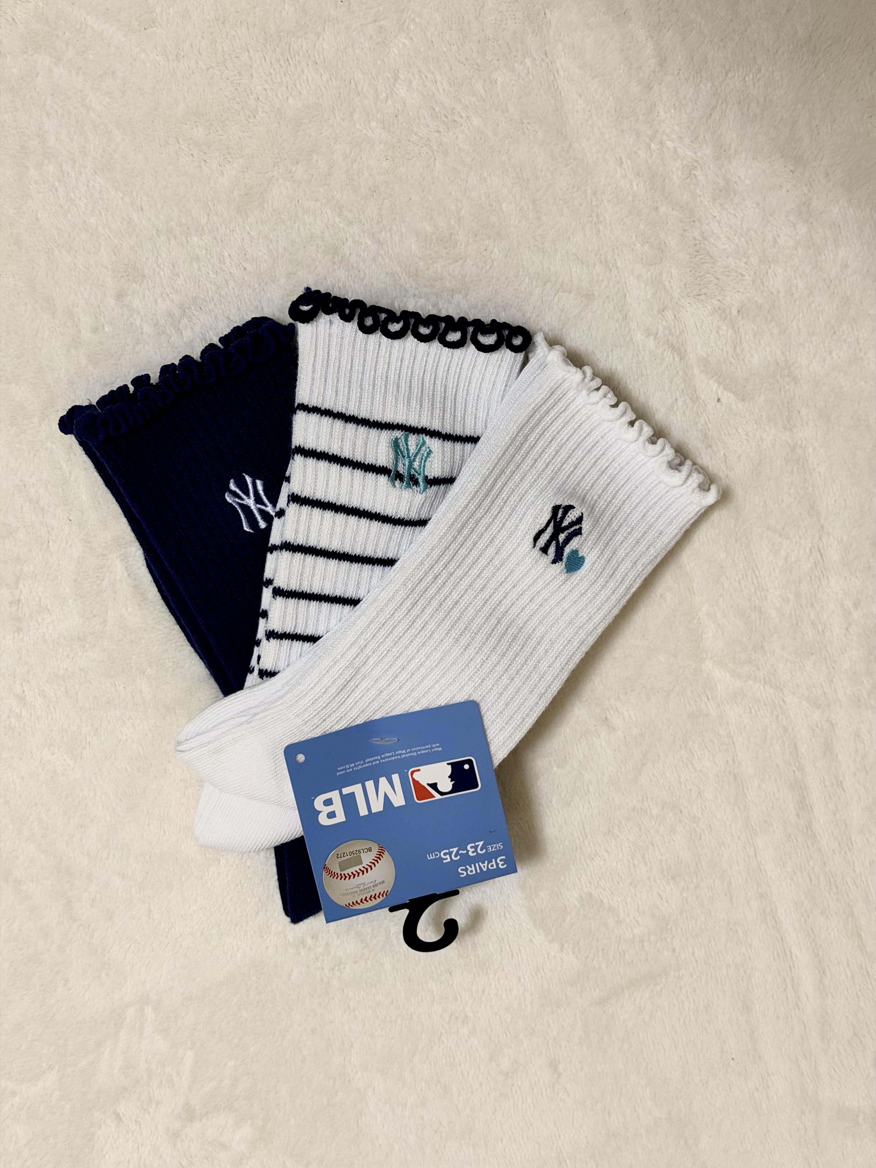 MLB 限定襪 一set 3對 23-25cm
