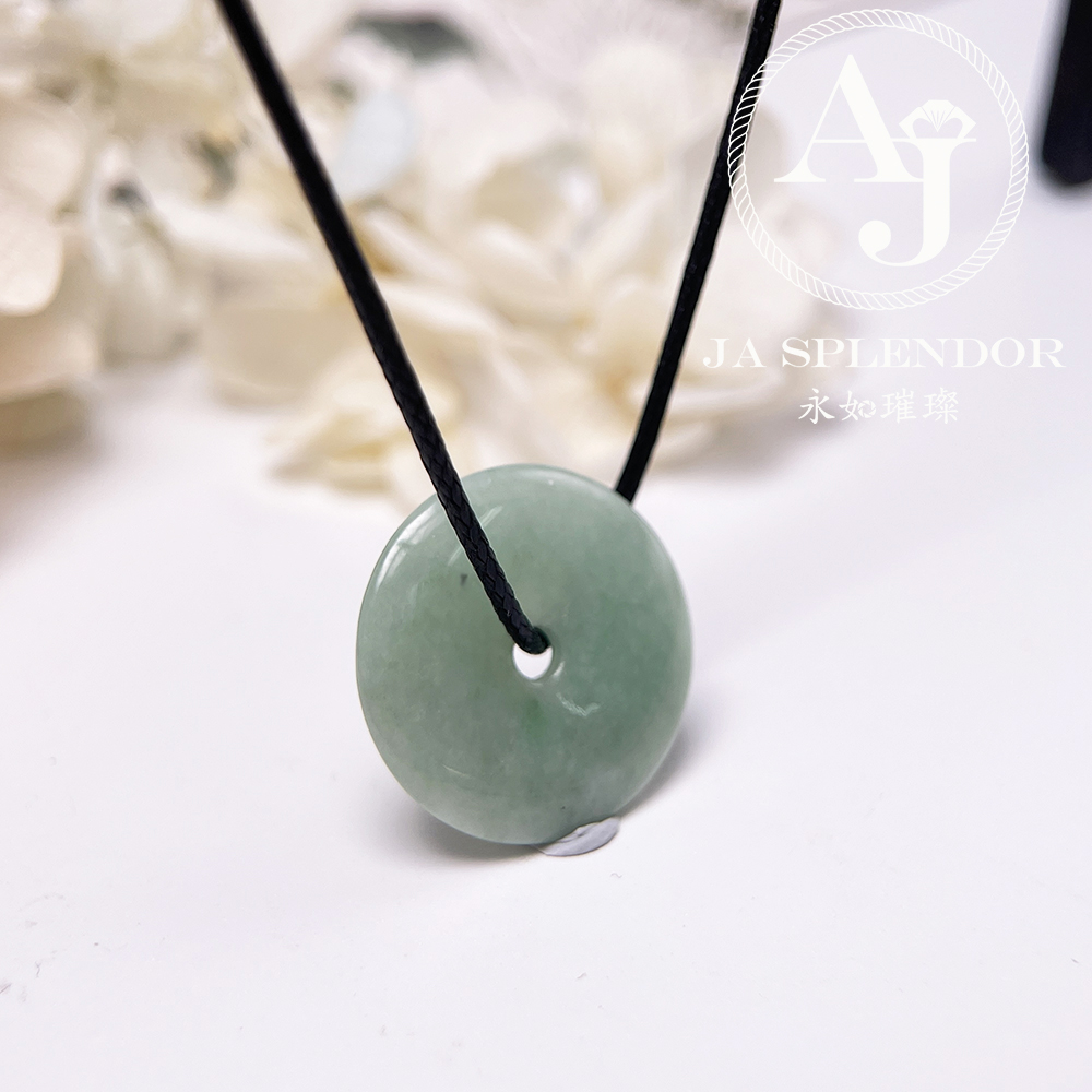 JN-3124 天然翡翠A玉 果綠平安扣