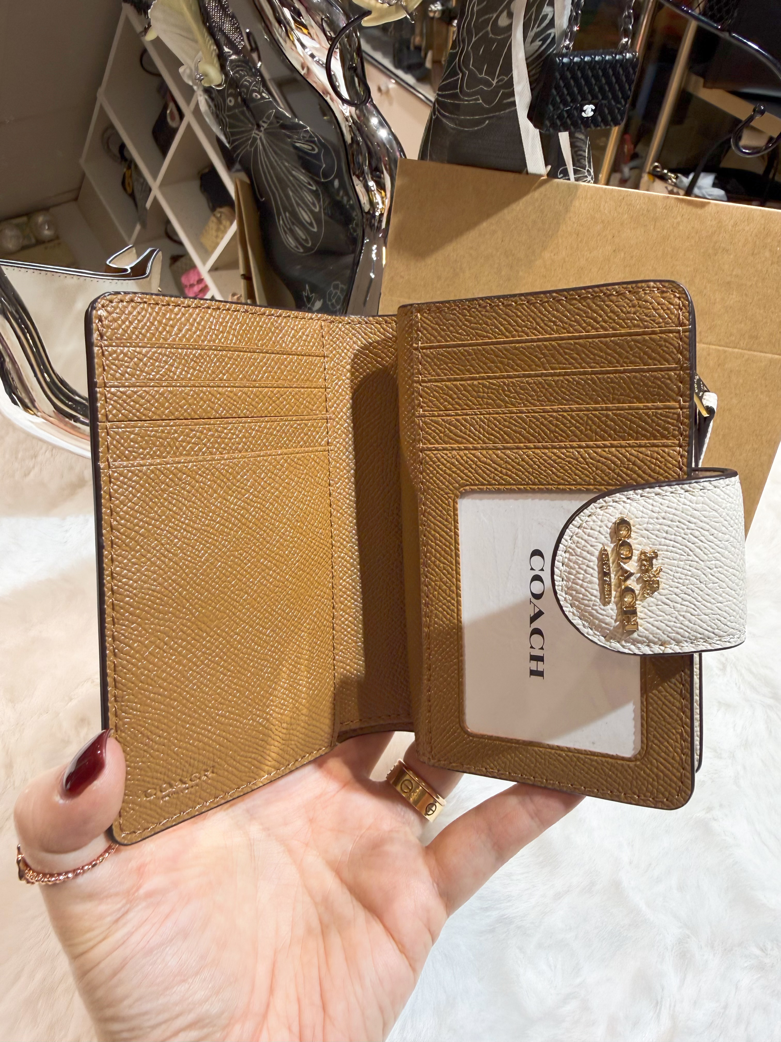 Coach medium wallet sf/white/g