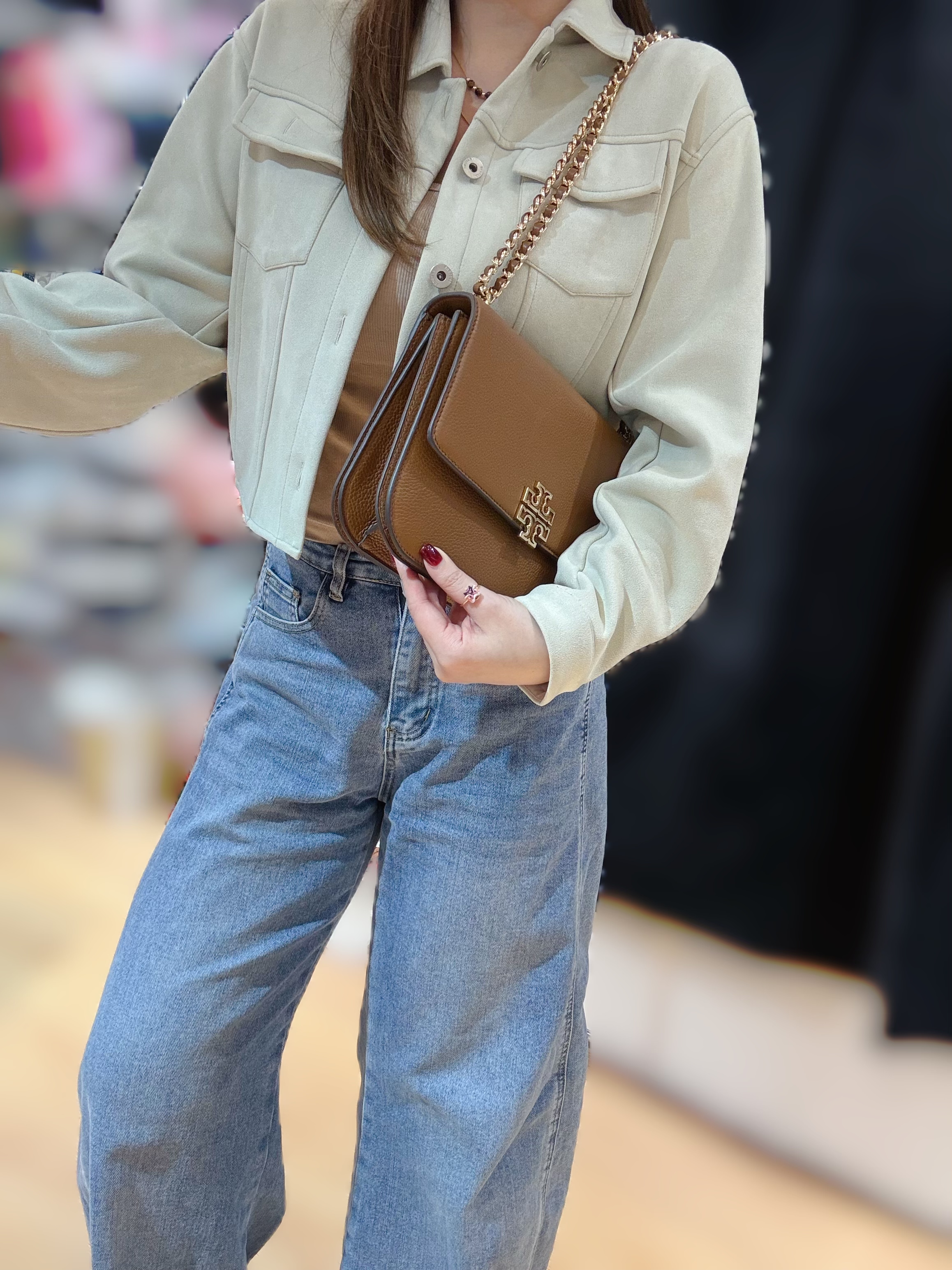 Tory burch Britten adjustable bag M brown