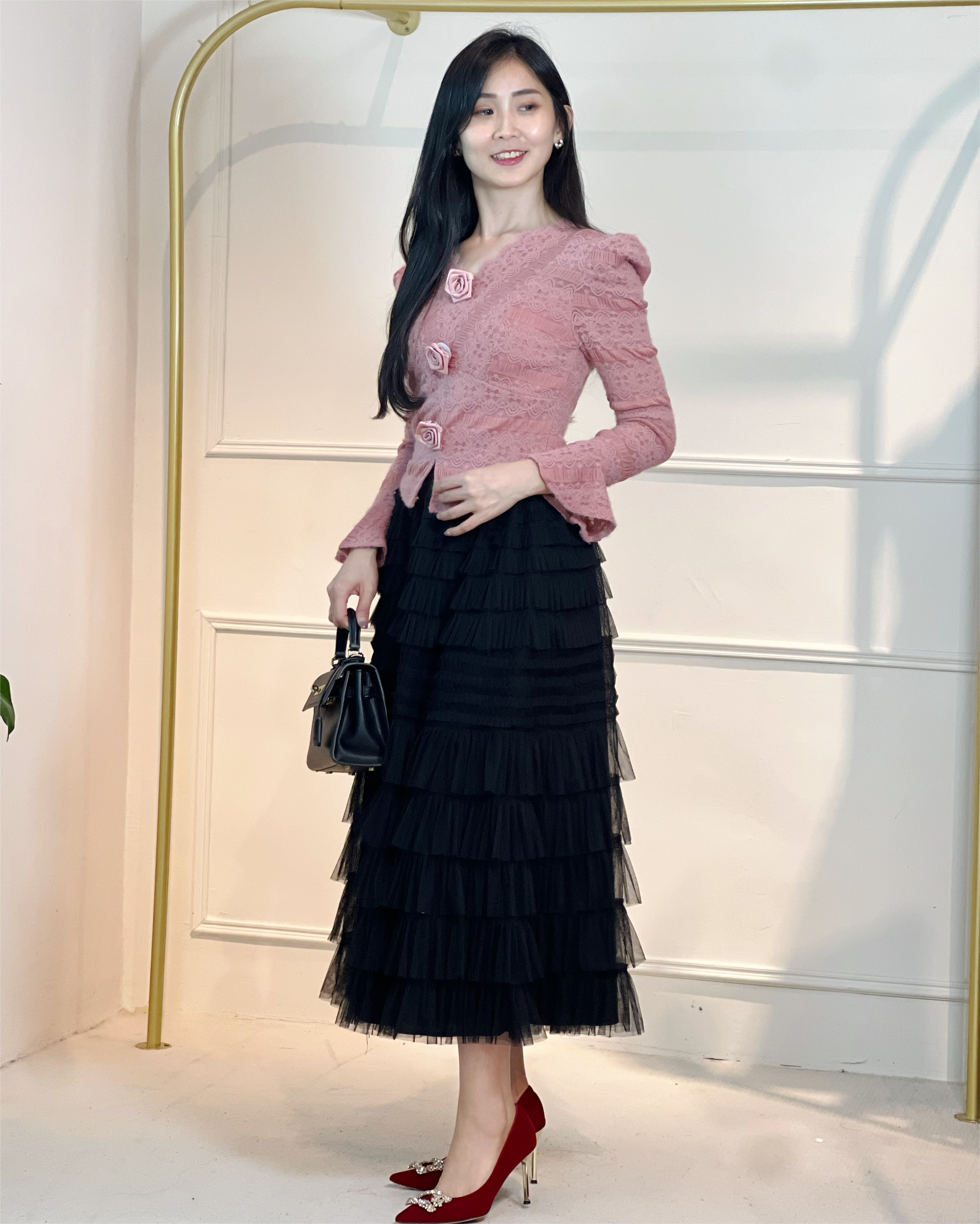 5076 Camille Vintage Lace Top