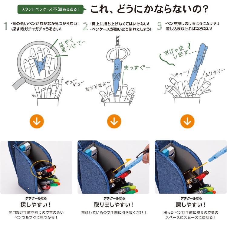 🔥🔥【日本直送《DETECOOL》斜角站立筆袋】 