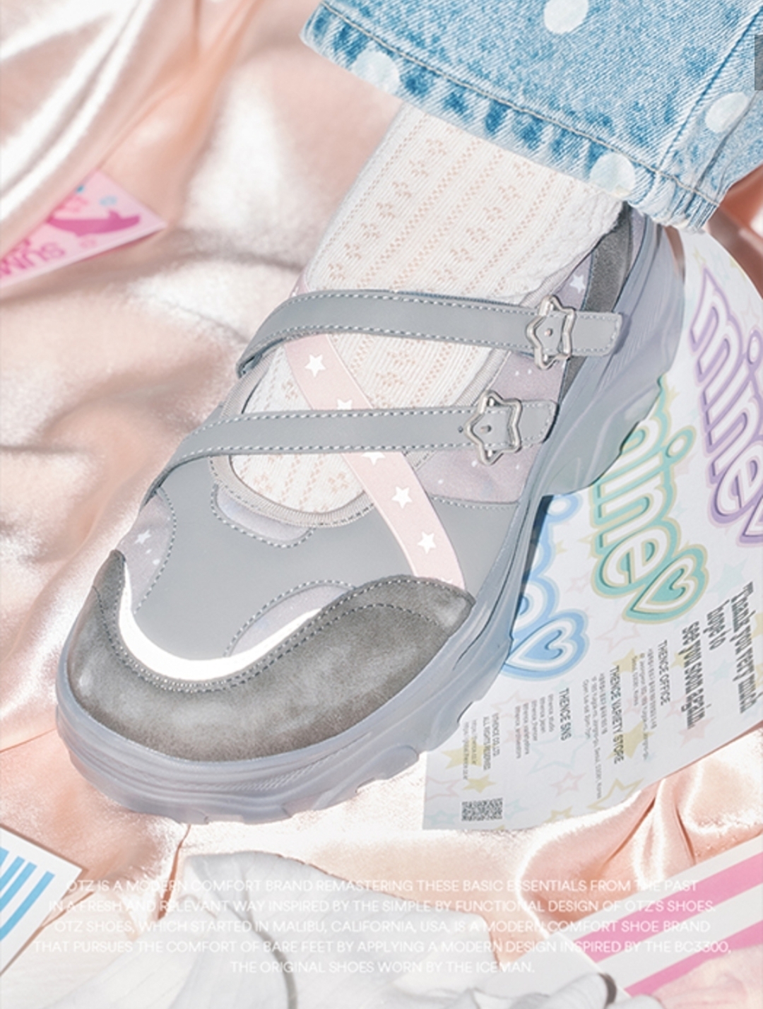 🩶OTZ × YOUHEE Lomita Platform Banding Shoes (灰色)