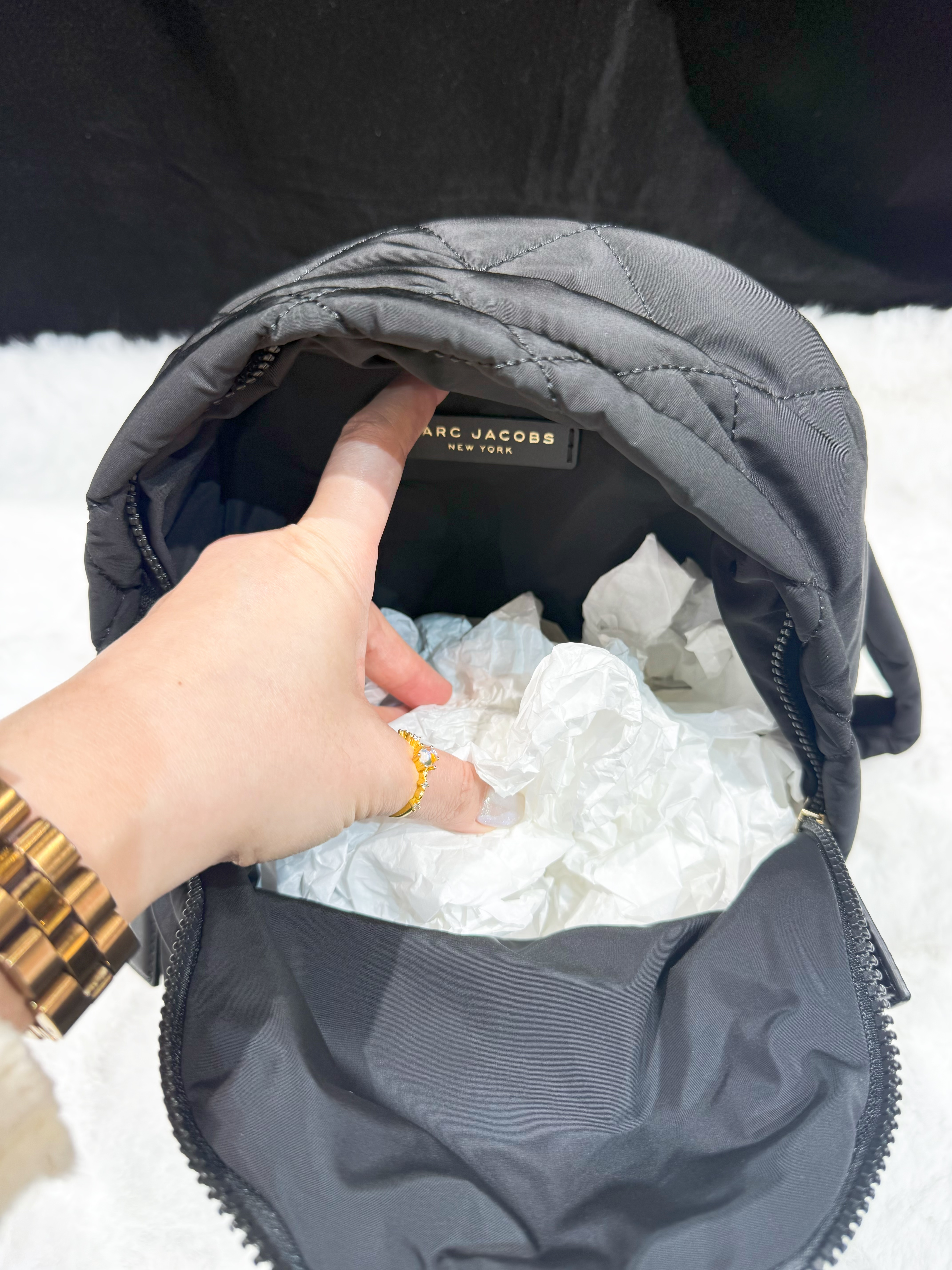 Marc Jacobs nylon quilted bp S blk