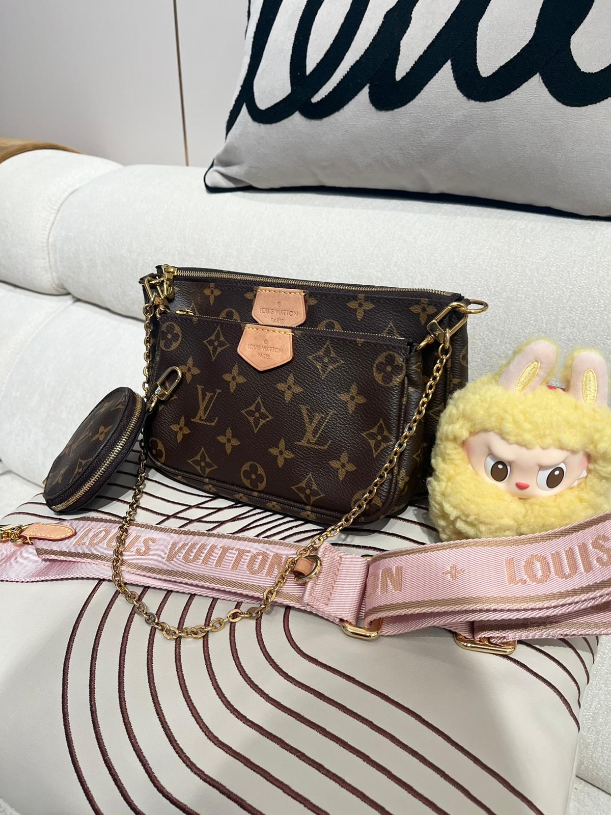 Lv Multi Pochette Accessoires 5合1 100%Authentic ,95%new ✅dust bag✅strap✅box 