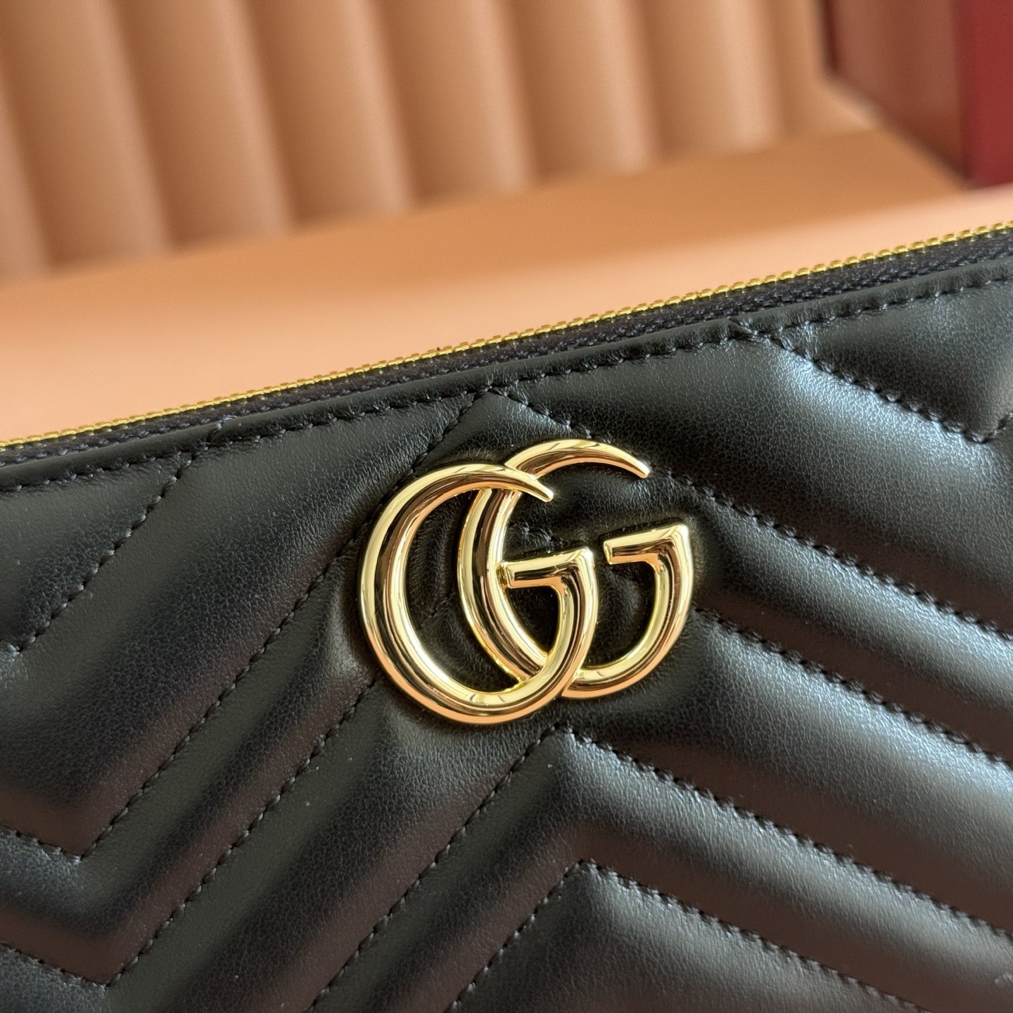 【原單】Gucci GG Marmont 系列全拉鍊式銀包