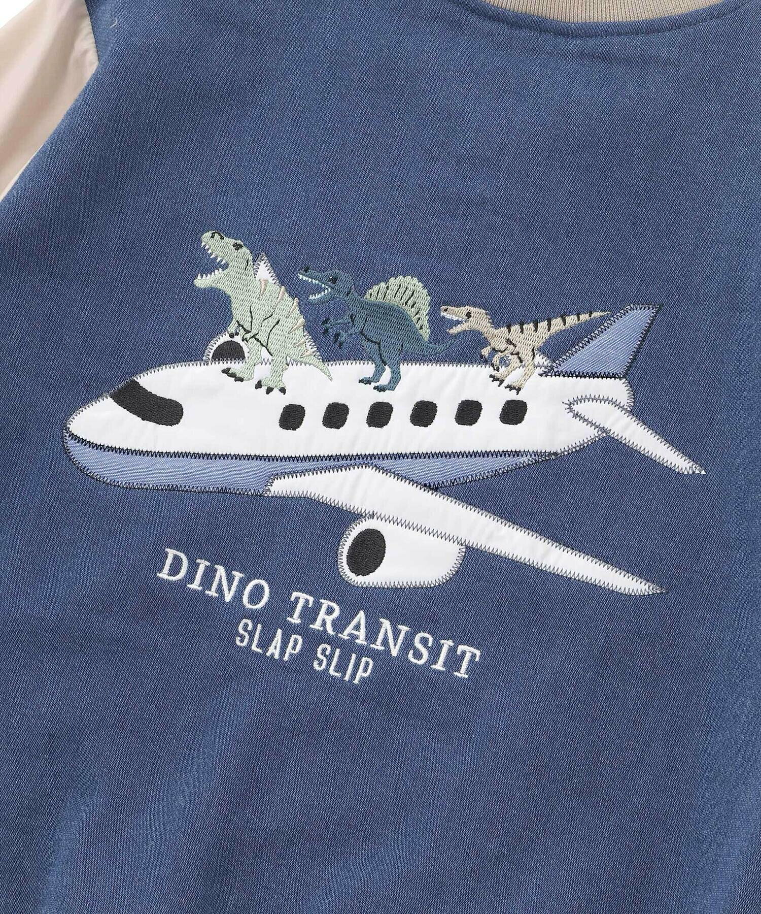 🆕【⭐訂購⭐】🇯🇵日本直送🌀恐龍🦖飛機✈️刺繡 牛仔針織 #棒球外套［2款選］🌀[ELBA-0162][260310]