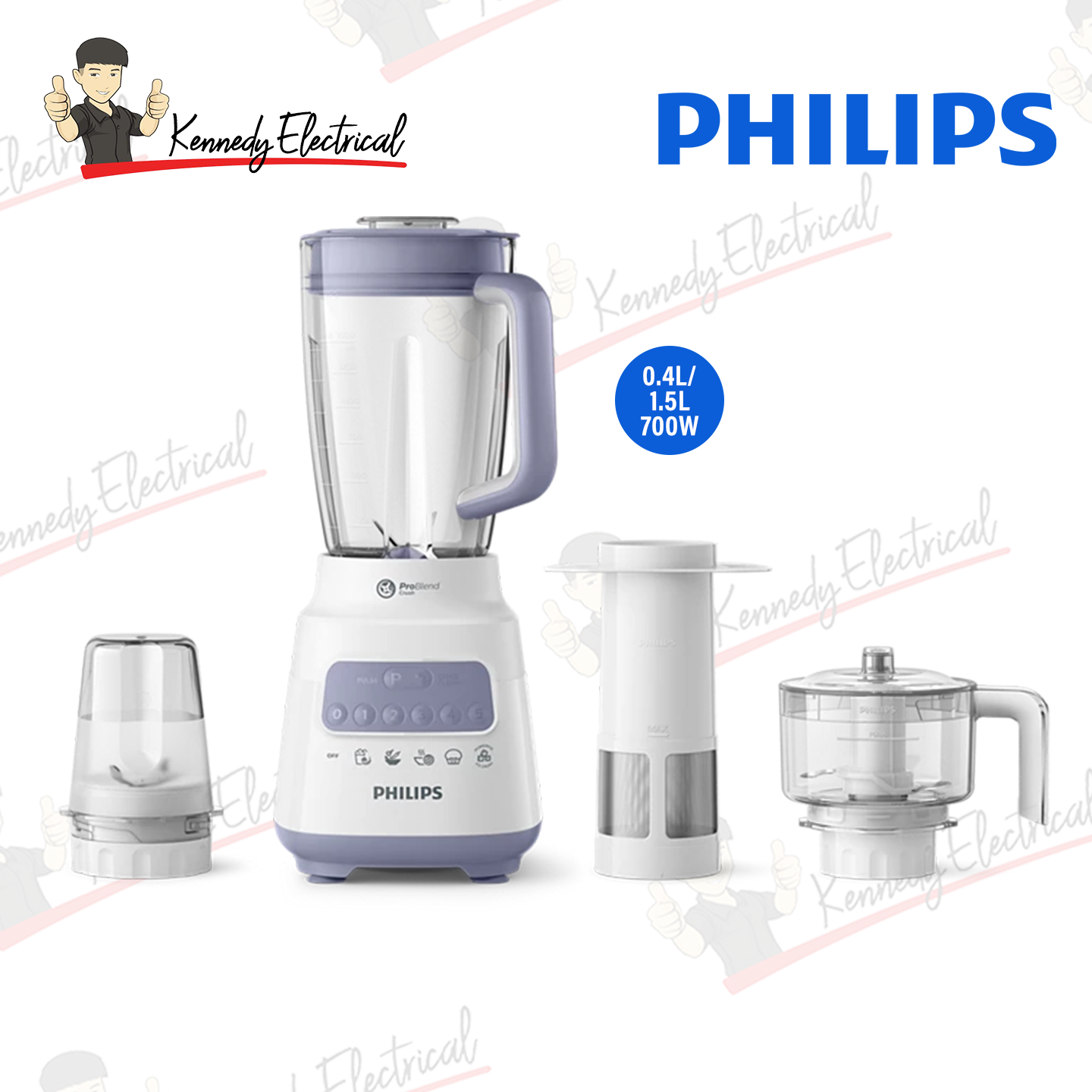 Philips Blender (2 Liters) Blender with Dry Mill Chopper & Filter HR2223/01