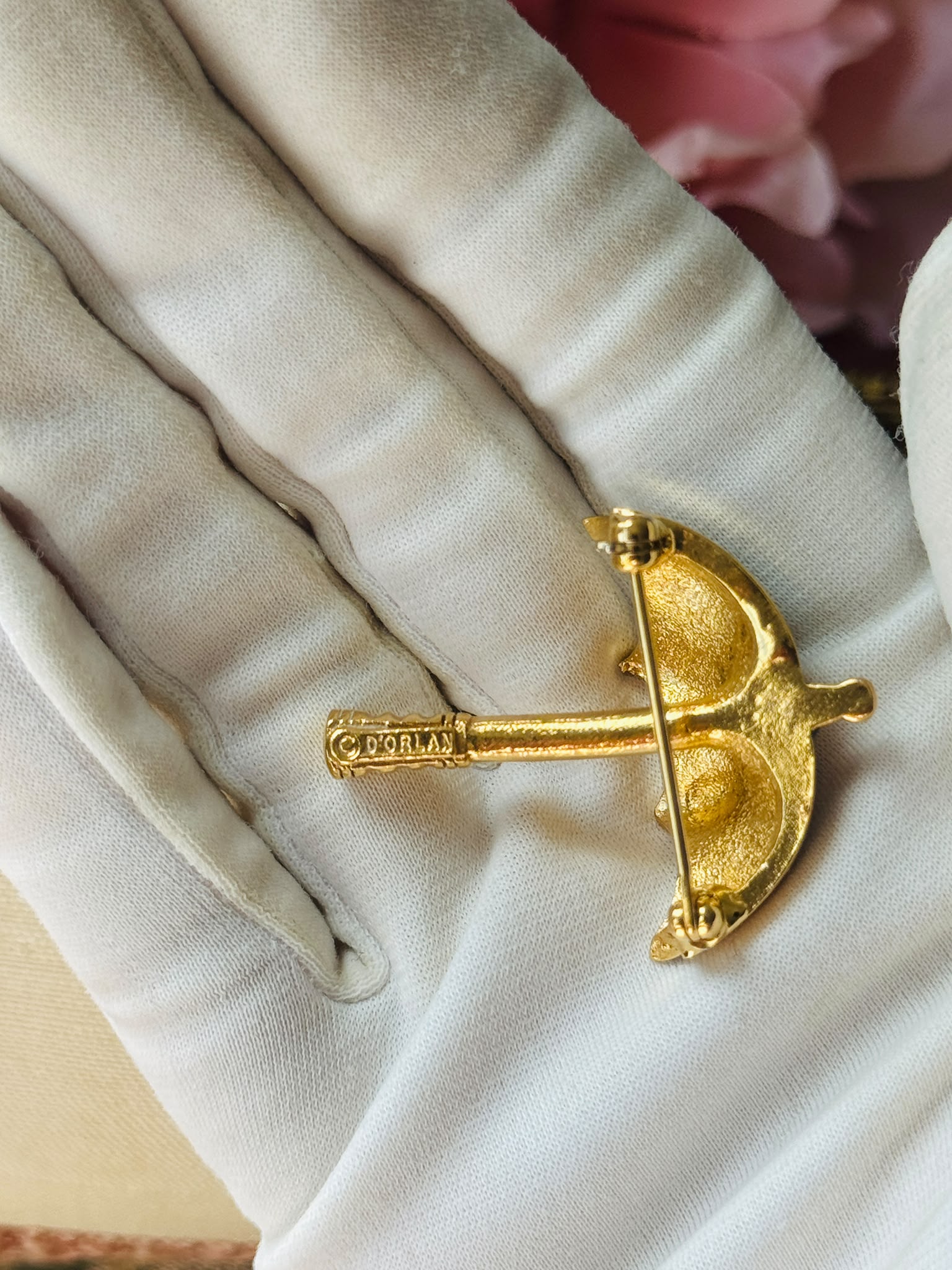 1950-70s Canadian Designer "D'Orland" 3-Dimensional Umbrella Brooch (MT2625-4)