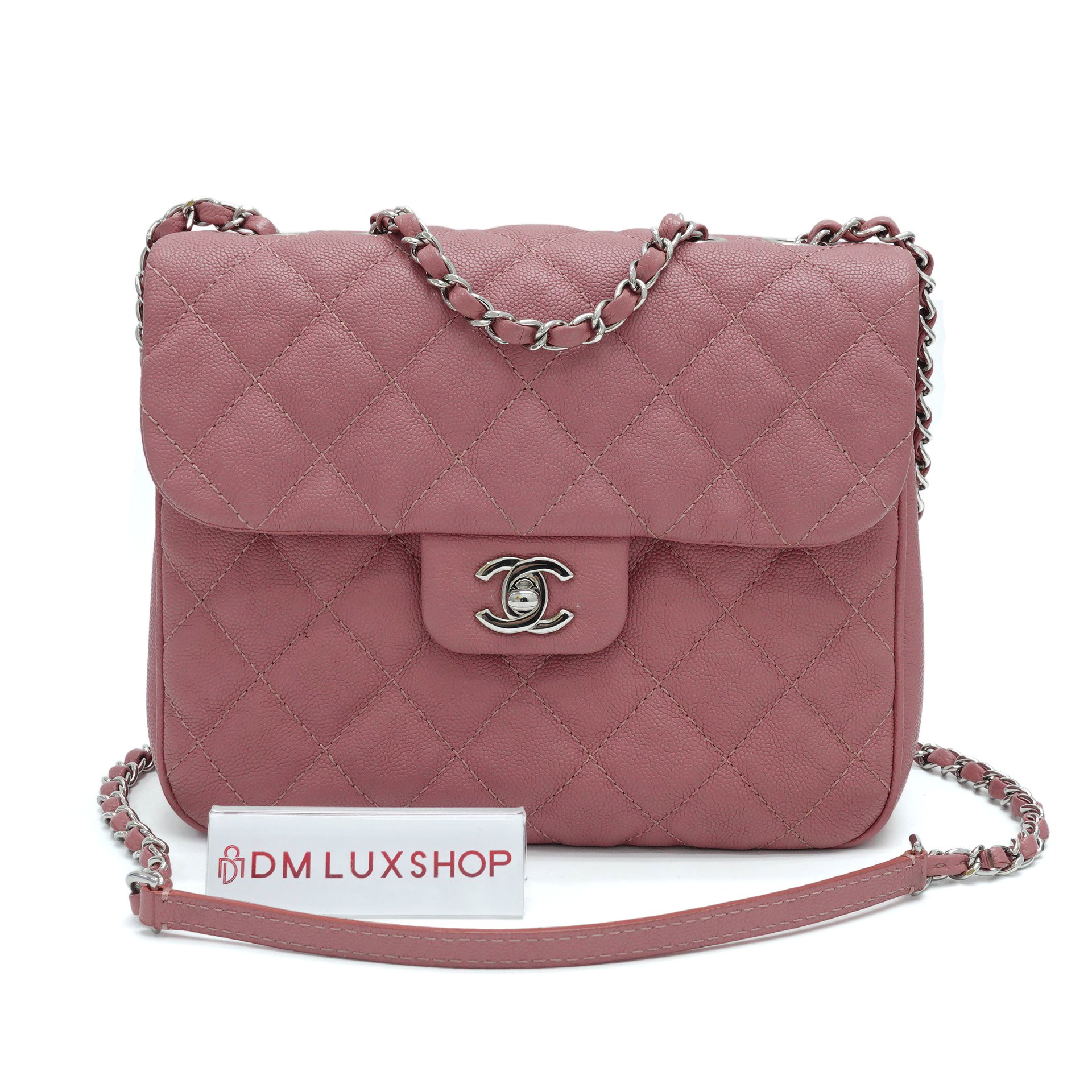 Chanel Pink Caviar Urban Companion Square Flap Bag SHW (Serial 25, Y: 2019)