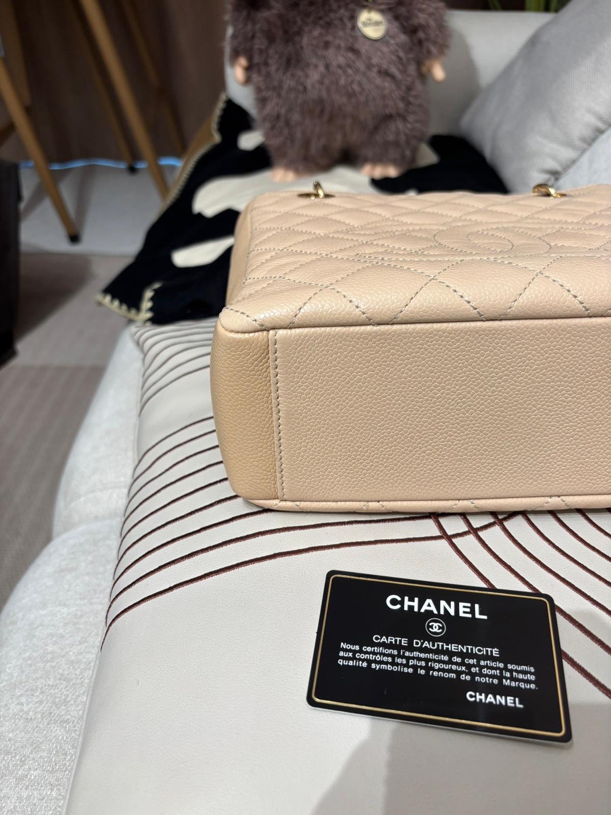 Chanel pst petit shopping tote 荔枝牛皮 100%Authentic,95%new ✅15card ✅dust bag   