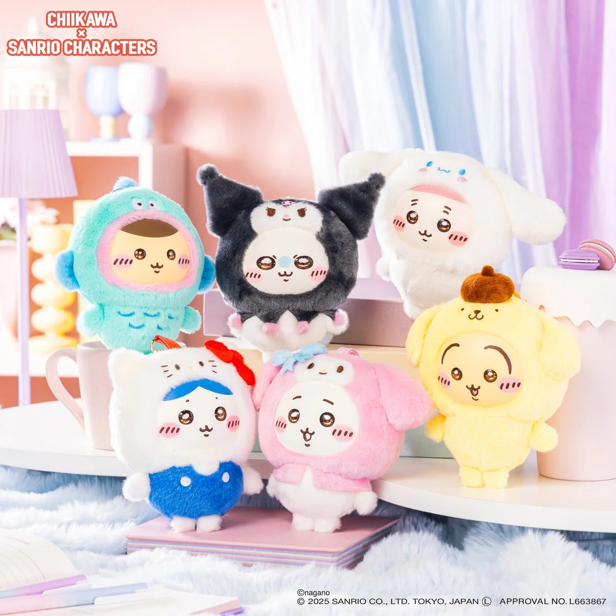 Chiikawa x Sanrio Kiramekko 公仔掛飾 (可選款)