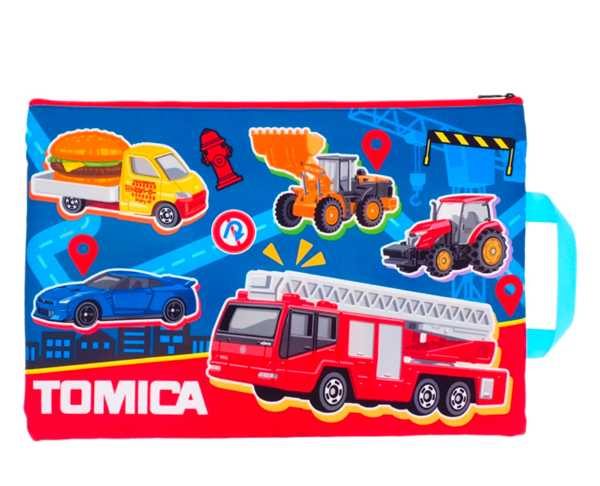  Tomica F4雙拉鍊布文件袋連手挽