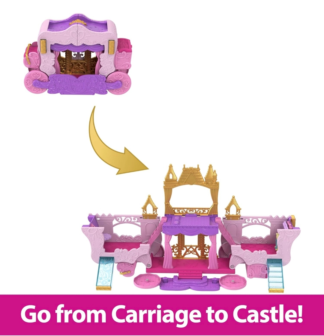 Mattel 迪士尼公主馬車城堡遊戲組 Disney Princess Carriage to Castle Transforming Playset