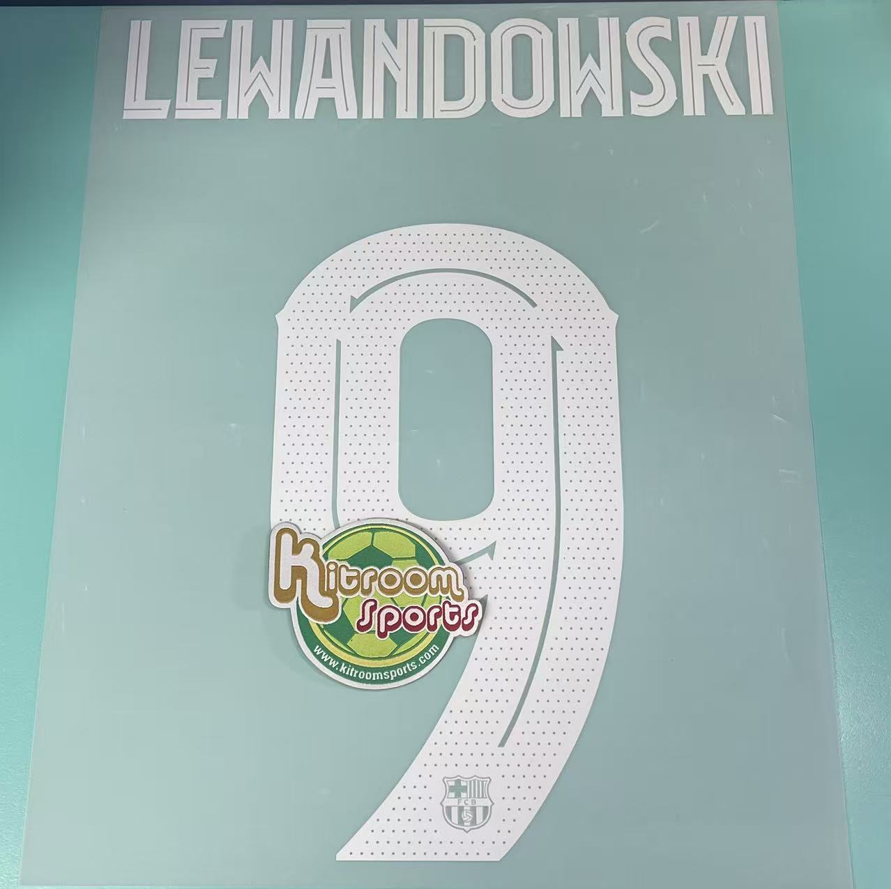 2023-24 Barcelona Home UCL Nameset #9 LEWANDOWSKI