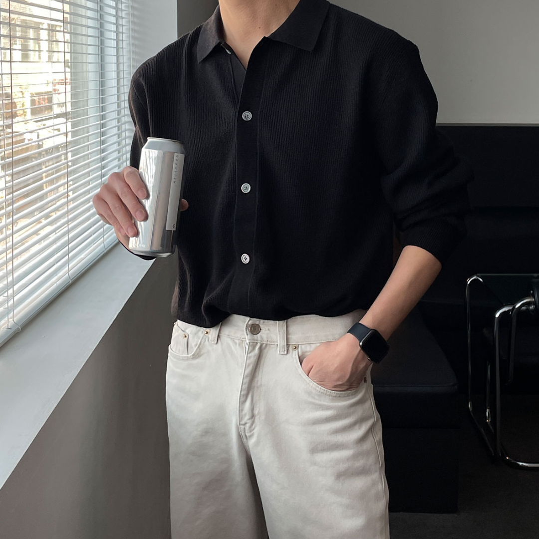 【In Stock】Cashmere Collared Knitwear