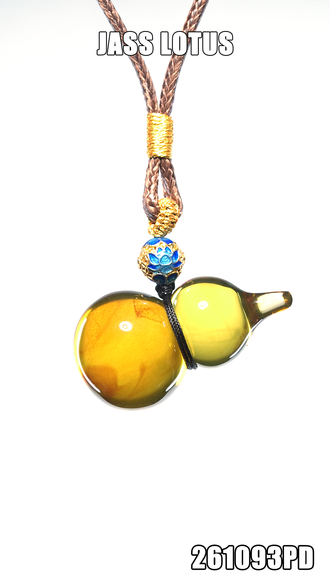 緬甸天然琥珀金棕飄蜜珀葫蘆吊墜