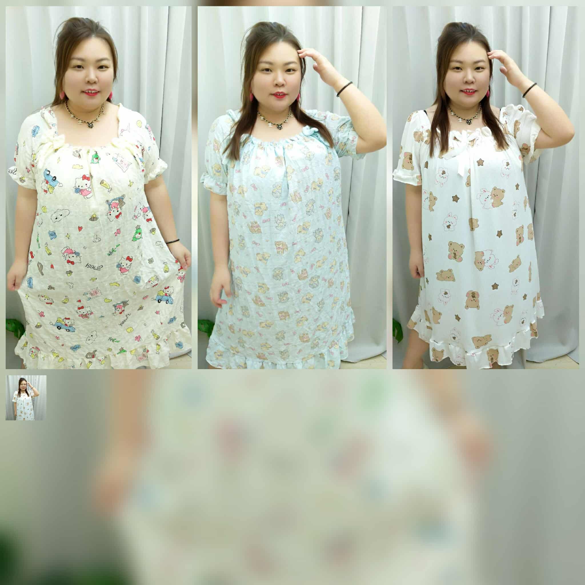 TW#22231/3477 方领设计舒适睡裙