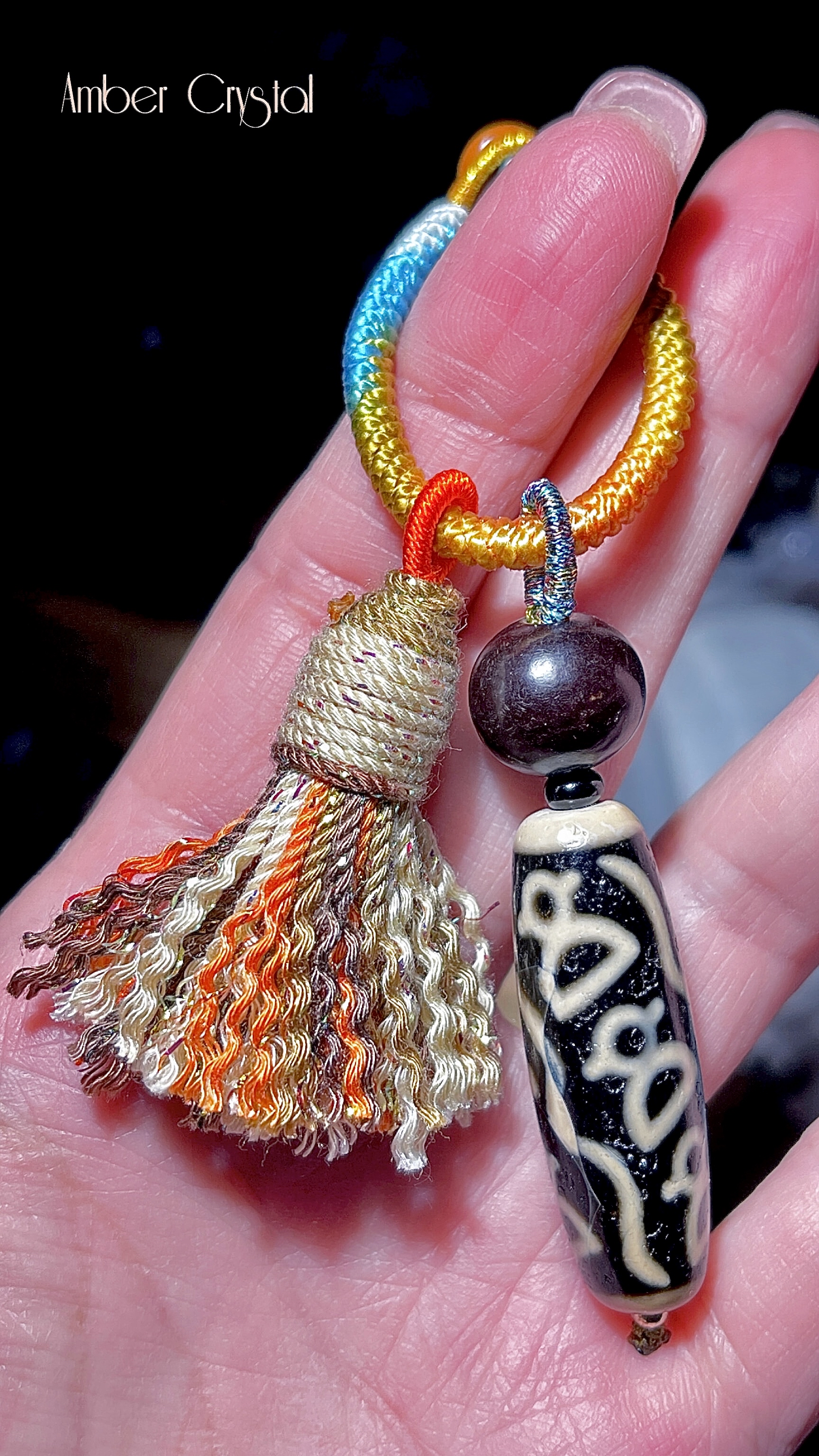 西藏九眼財神天珠