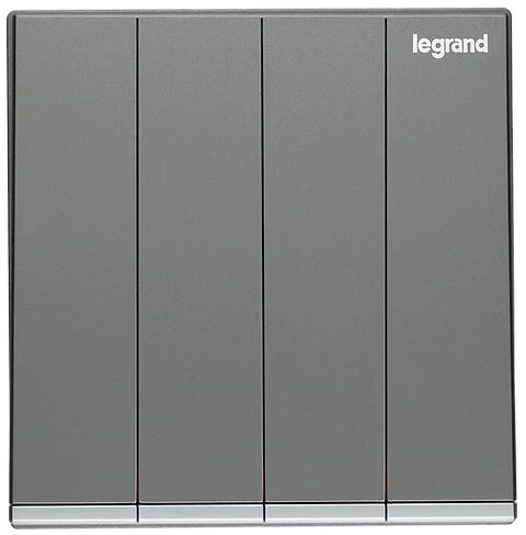 Legrand Galion 深沙銀 4位雙控 帶指示燈 開關掣