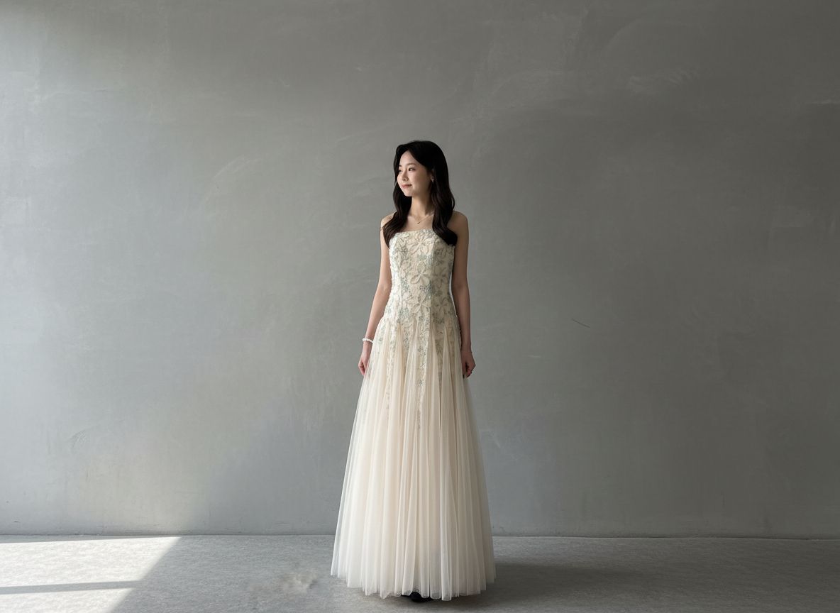 優雅蕾絲刺繡晚禮服