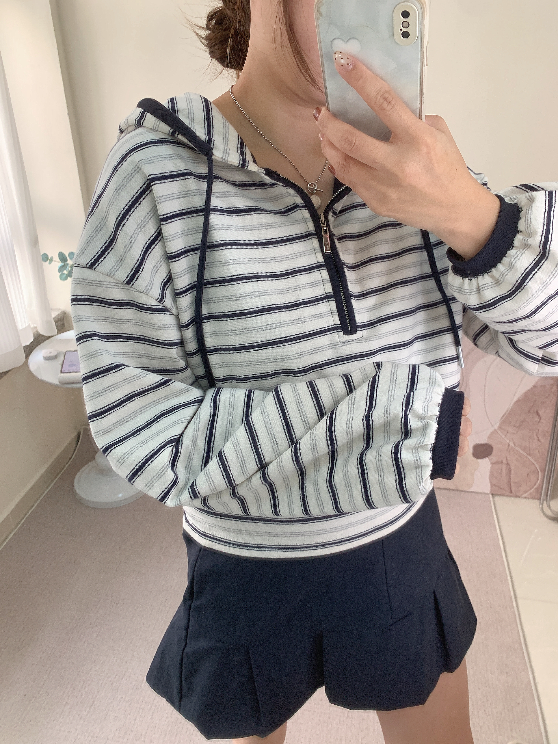 現貨》 KR 橫間棉料top - 深藍間