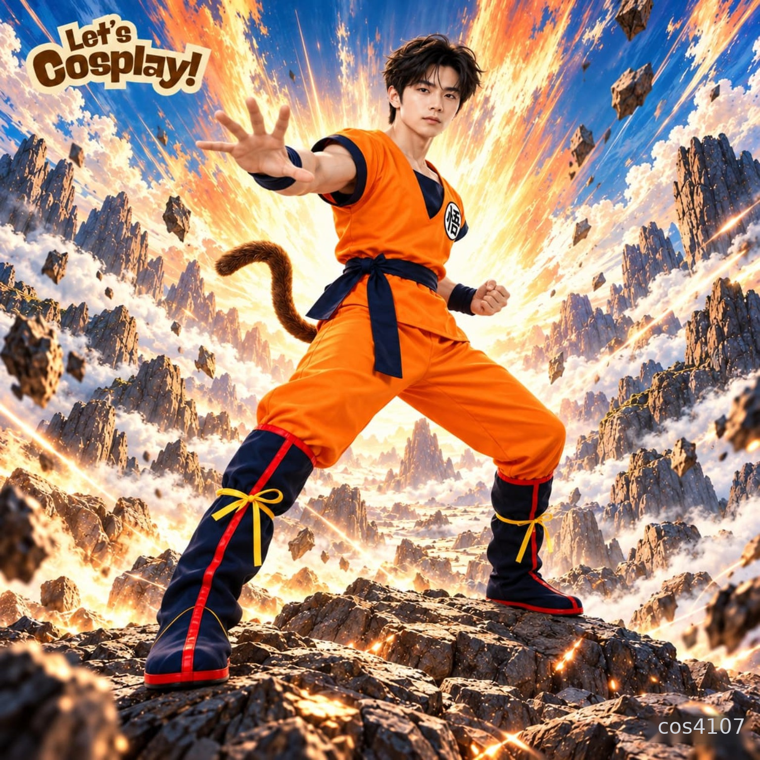 七龍珠孫悟空Goku成人動漫角色扮演萬聖節服裝｜三款套裝可選｜香港現貨 Lets Cosplay