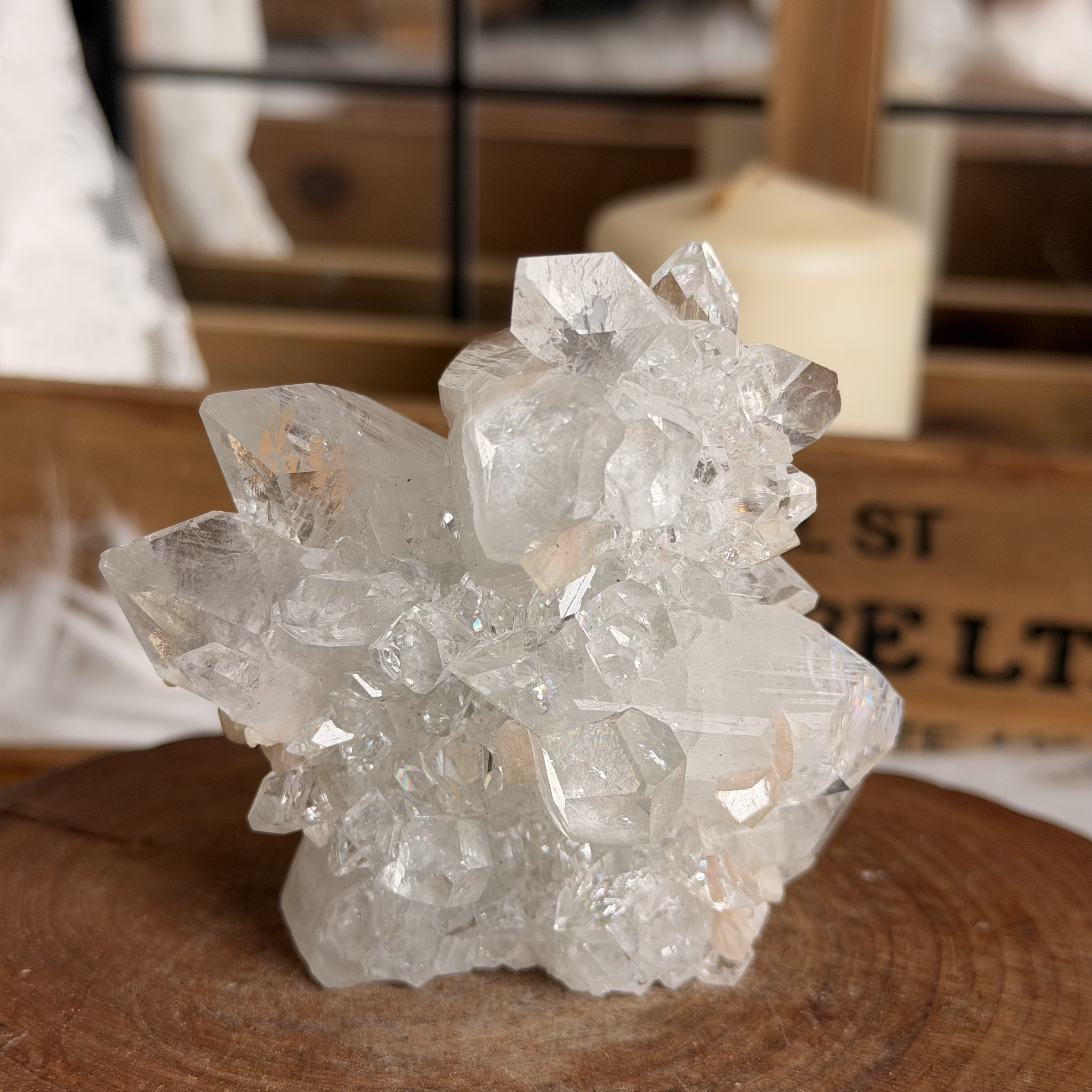 冰透裸鑽魚眼石