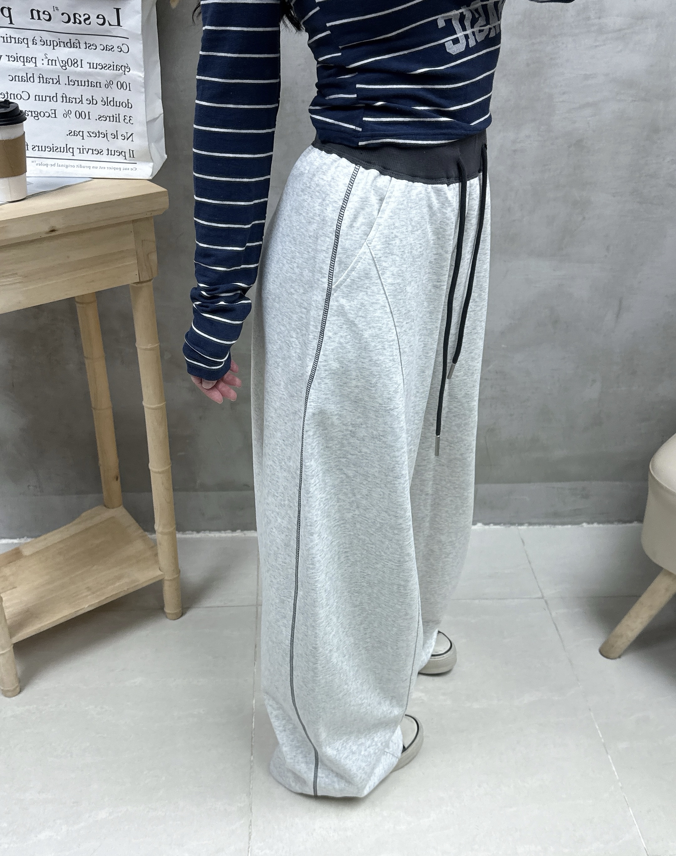 A02 拼腰明骨休閑褲