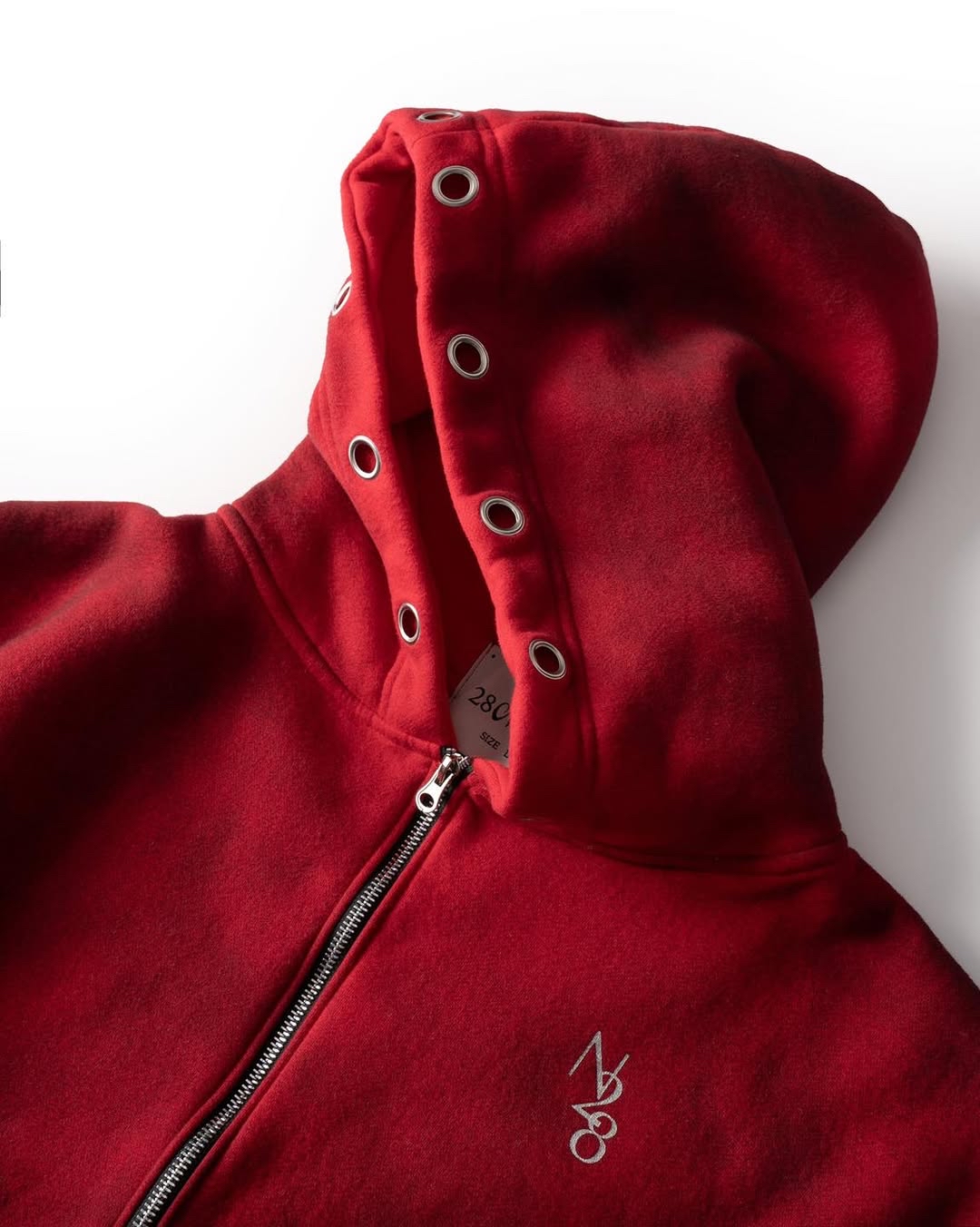 NOB WAX DIRT WHITE ZIP-UP HOODIE