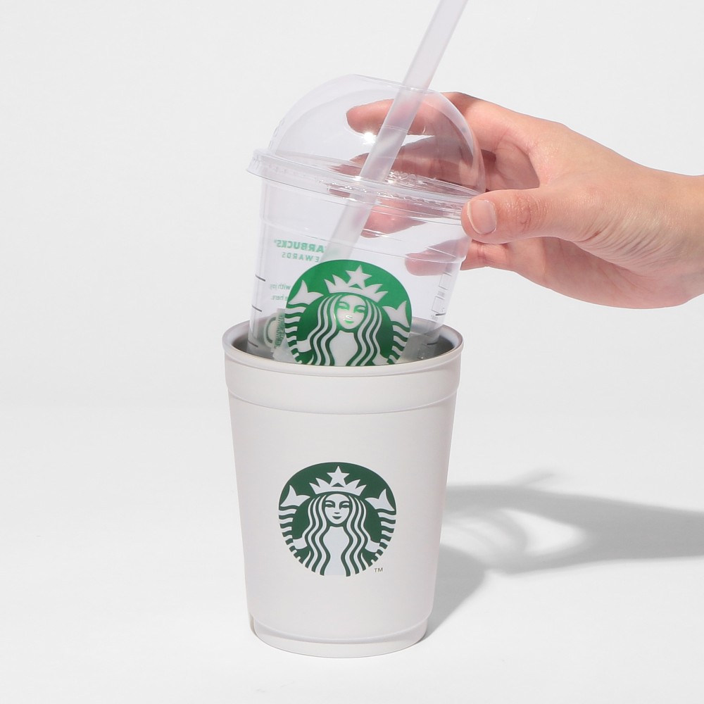 《日本🇯🇵 STARBUCKS》  2WAY 霧面白不鏽鋼杯 / 杯套 355ml