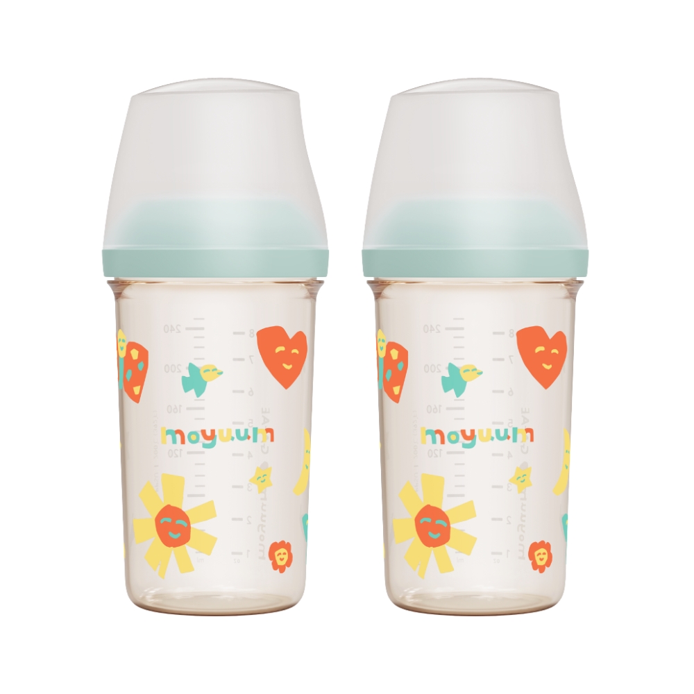 Moyuum - mov.aa PPSU圓口偏心防漲氣奶瓶250ml（綠色）x2件_MY222_2