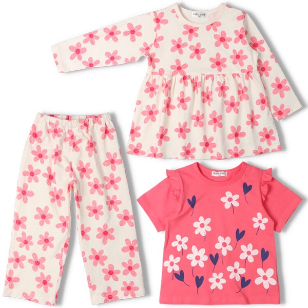 🆕【⭐訂購⭐】🇯🇵日本直送 🌀手繪花卉 荷葉邊肩袖 家居服套裝 (1套3件) ［2款選］🌀 [ELBA-0139] [260318]