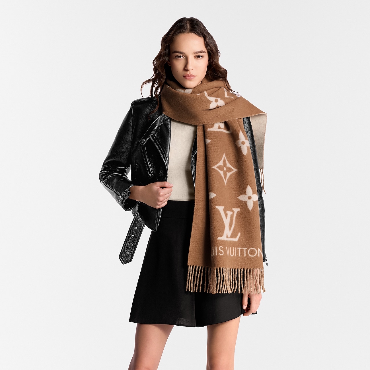在途有💖冬天熱賣款‼️M76067 LV Reykjavik Scarf  100% cashmere 190x45cm   