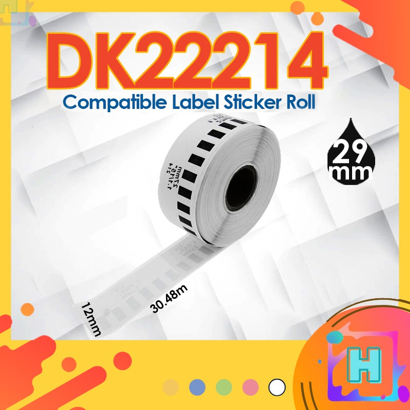 12mm Dk22214 compatible dk roll tape Label Printer QL700 QL800 QL820NWB Tape Sticker Dk 22214 Dk-22214