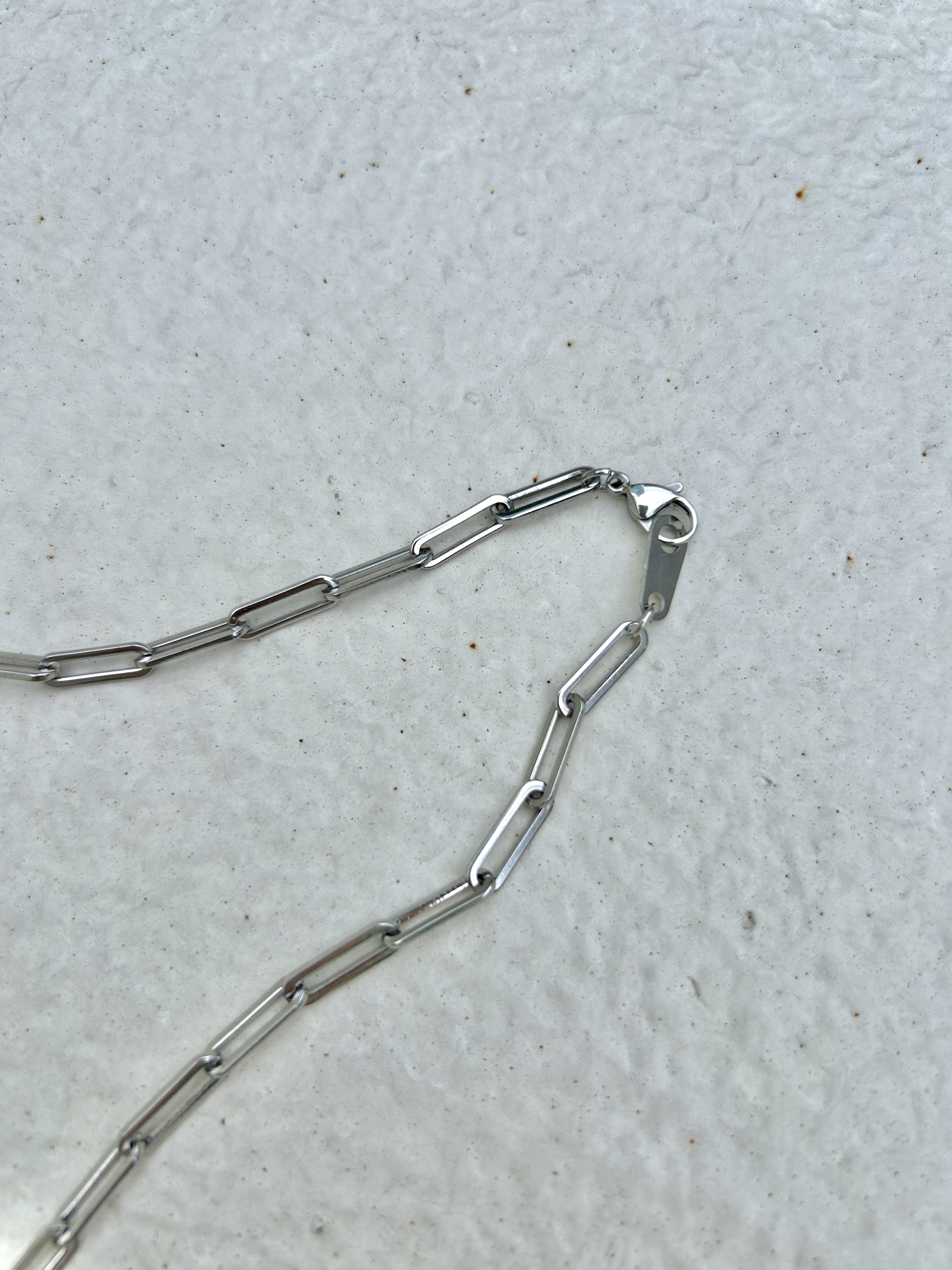 Silver simple chain stainless necklace