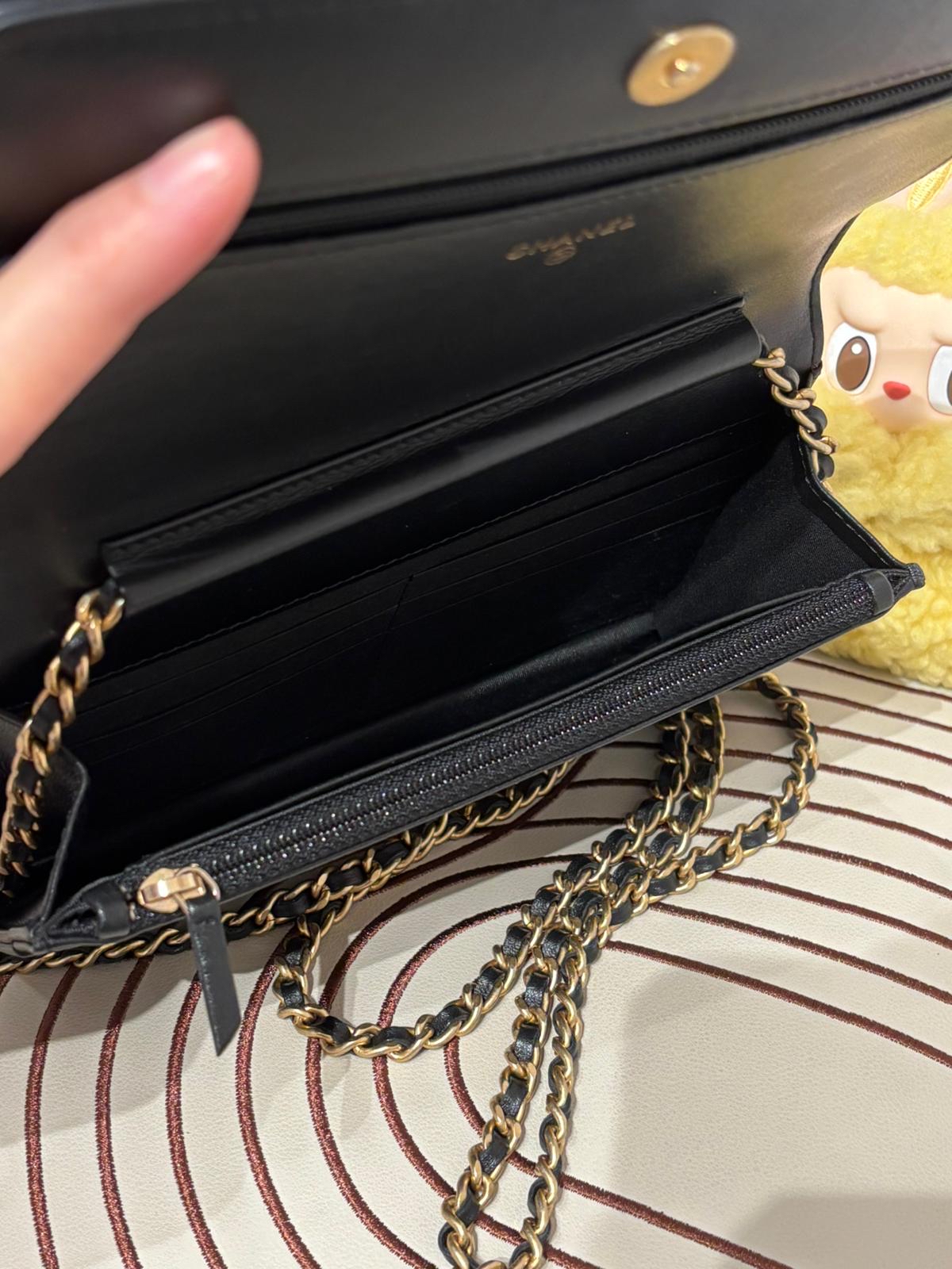 Chanel Boy Wallet On Chain woc 100%Authentic, 90%New ✅26Card✅Dust bag