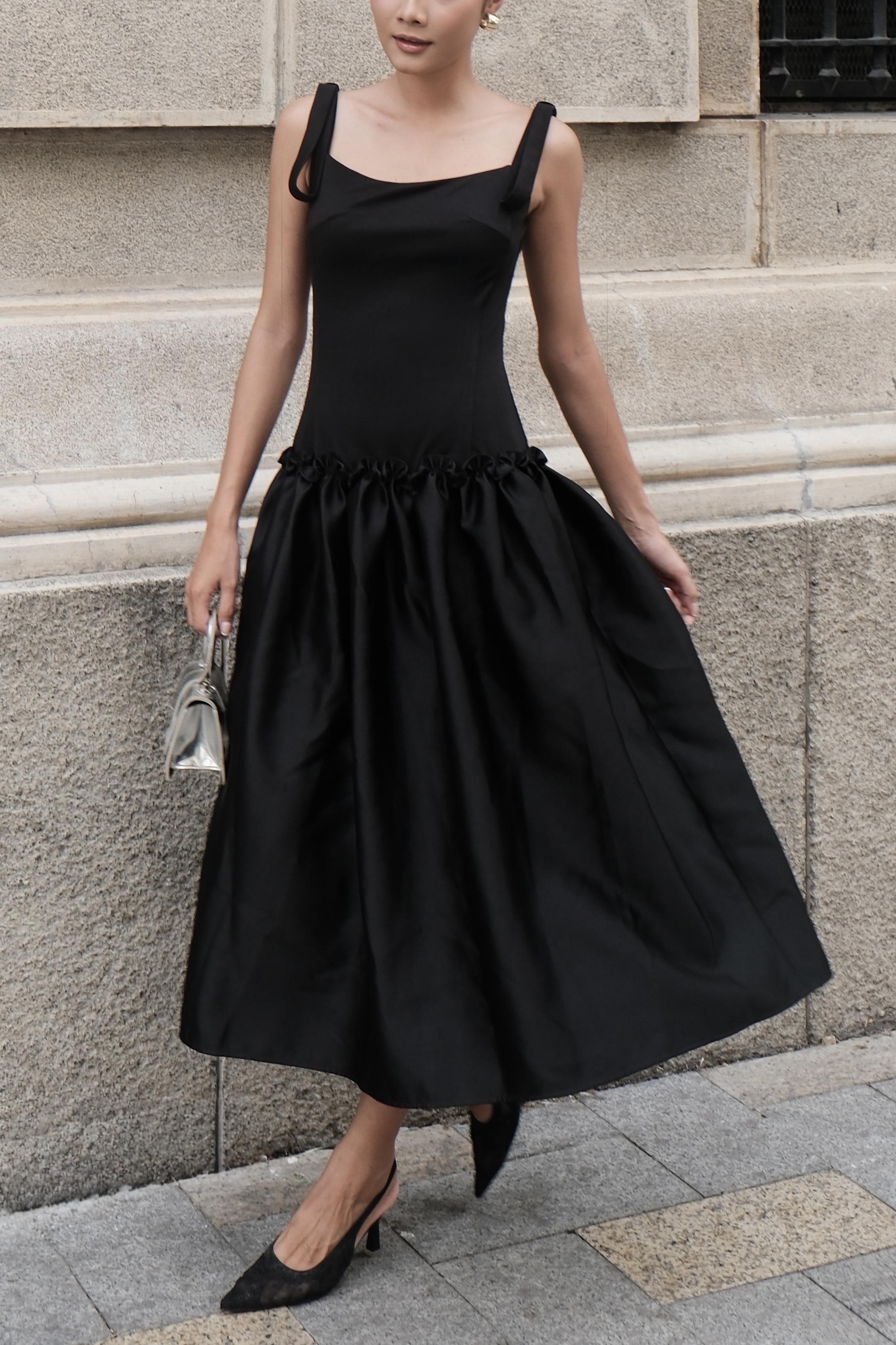 Rosette Noir Dress