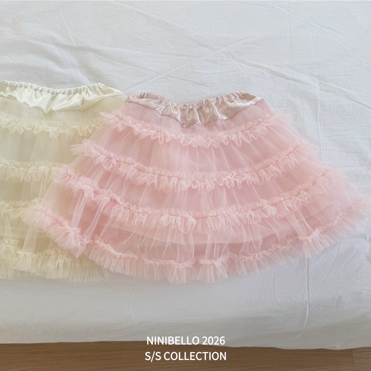 Ninibello | cake skirt (Ivory/Pink M100-110)