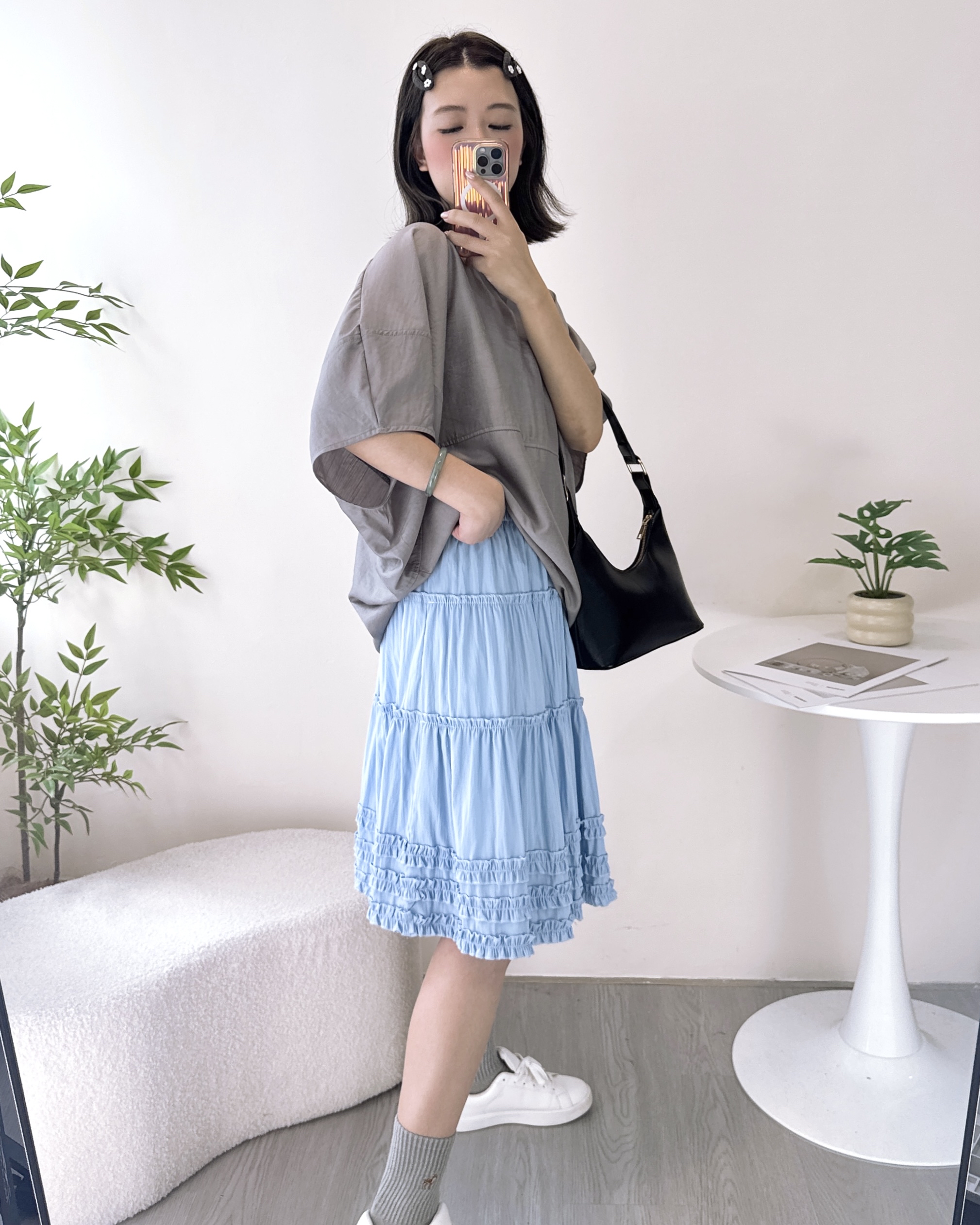 超薄蝙蝠袖寬鬆上衣 2色