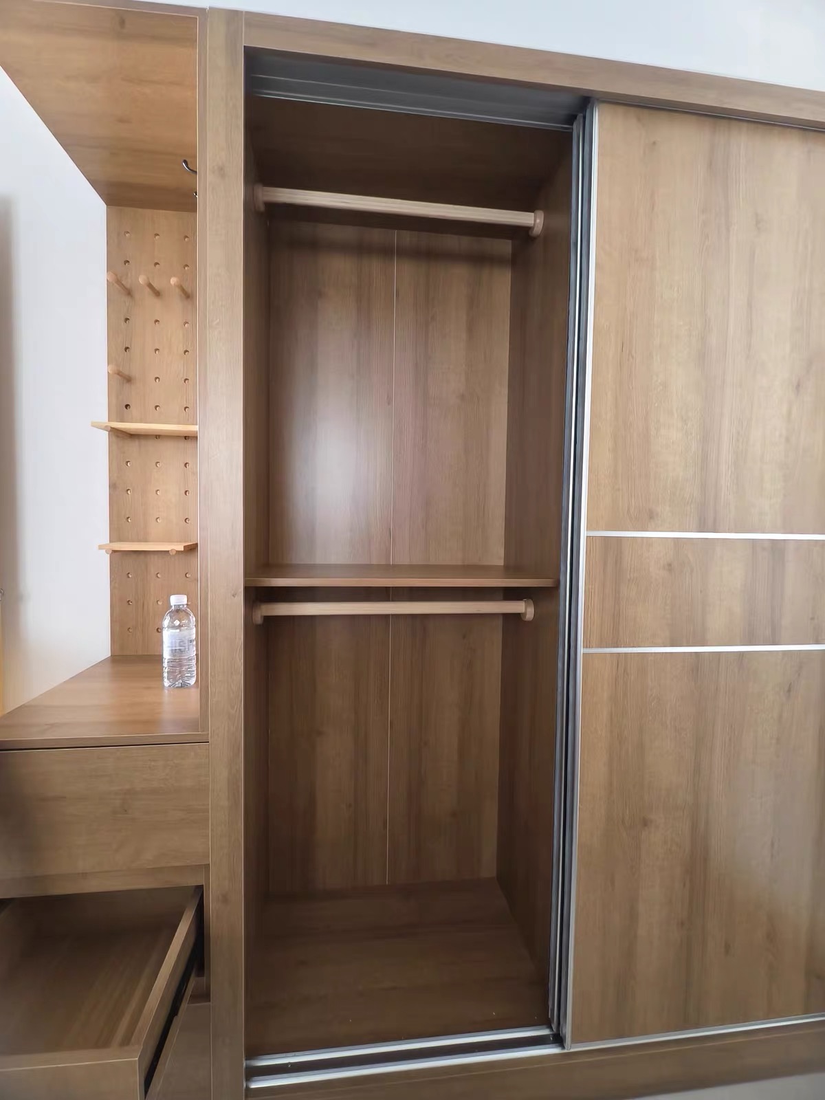 全實木原木衣櫃 睡房家用趟門衣櫃 wardrobe