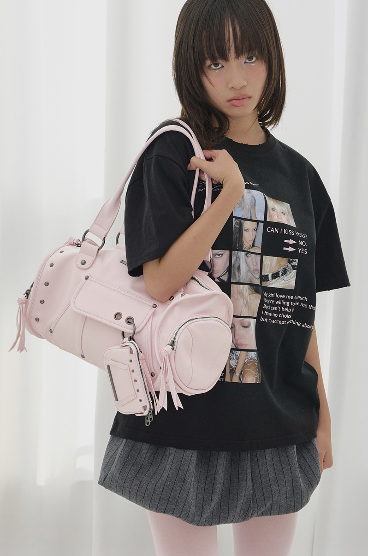 Fancyclub VEIL STUD BAG & WALLET (LIGHT PINK) F26QE981