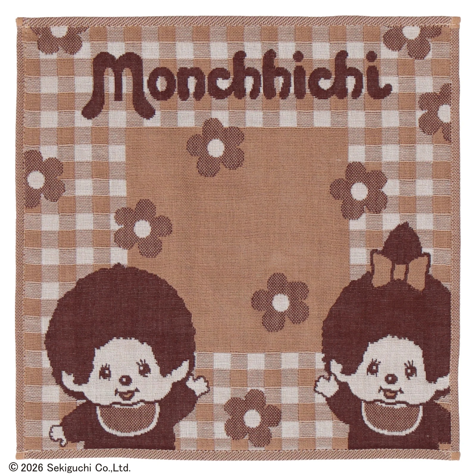 🎀【預訂】 Monchhichi-kun & Monchhichi-chan 三層紗布手帕 B